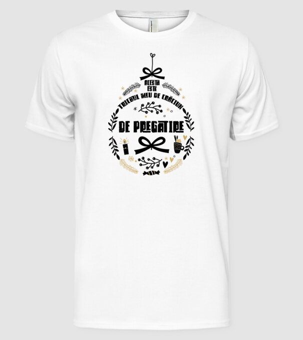 acesta este tricoul meu de Crăciun_de pregătire model alb pe tricou
