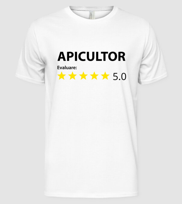 Evaluare :APICULTOR model alb pe tricou