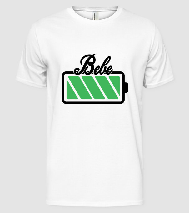 Bebe încărcat model alb pe tricou
