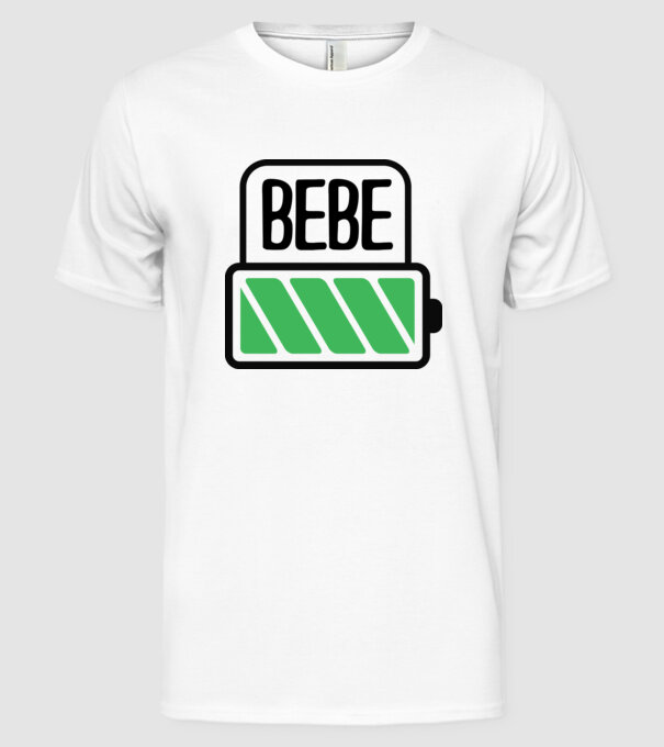 Bebe încărcat model alb pe tricou