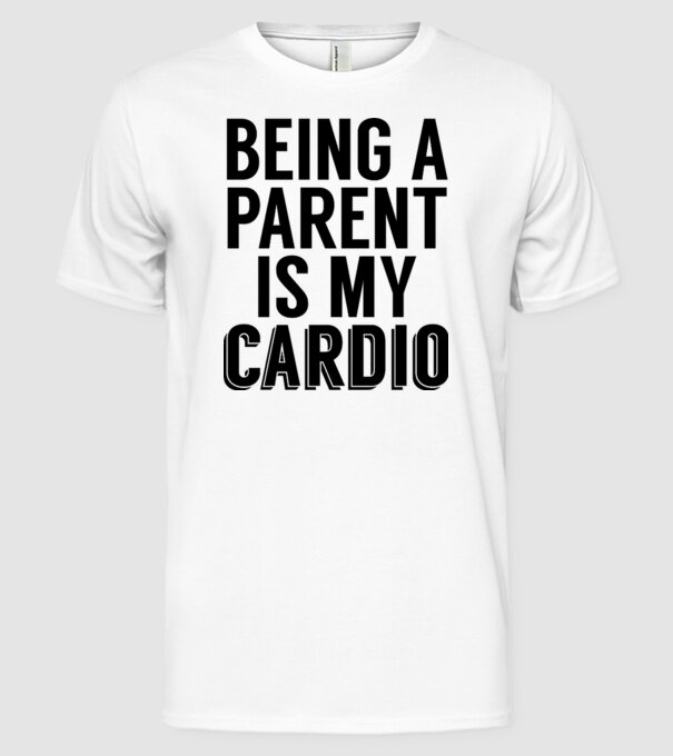 Being a parent model alb pe tricou