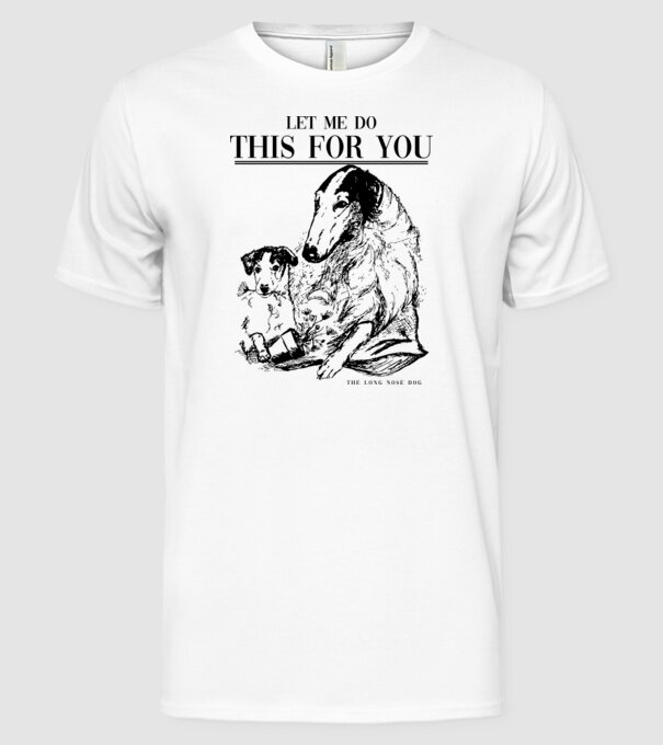 BORZOI Elagant model alb pe tricou