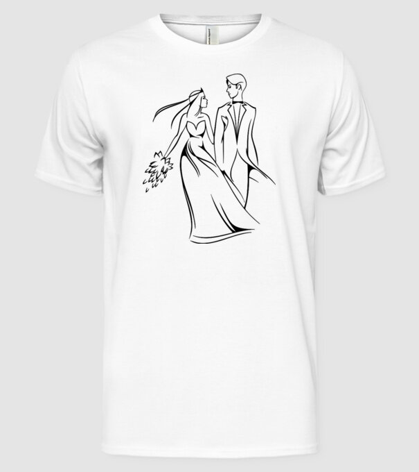 BR01 - mireasă model alb pe tricou