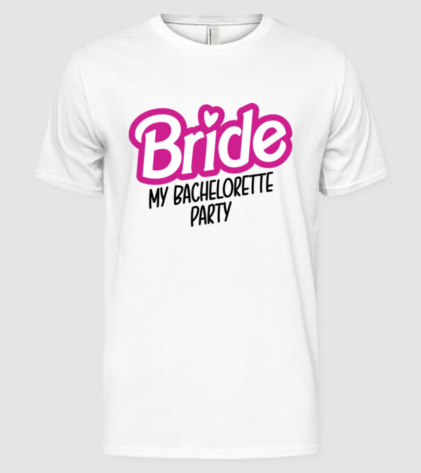 Bride Barbie model alb pe tricou