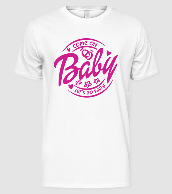 Bride Barbies Baby lets go party model alb pe tricou