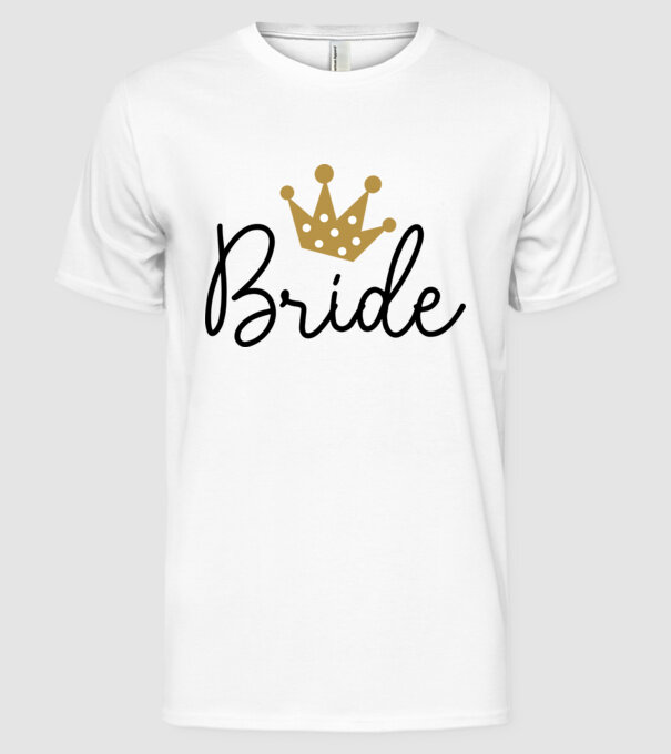 Bride princess model alb pe tricou