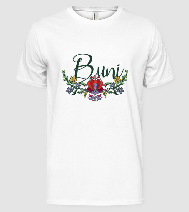 Buni model alb pe tricou
