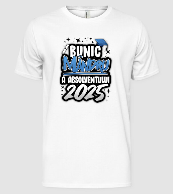 Bunic MÂNDRU a absolventului model alb pe tricou