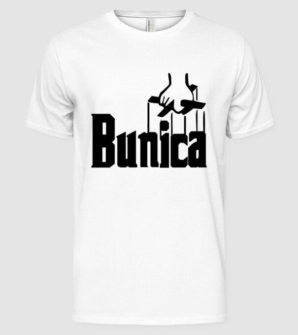Bunica model alb pe tricou