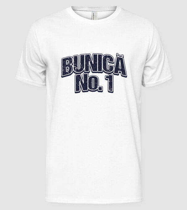 Bunică No.1 model alb pe tricou