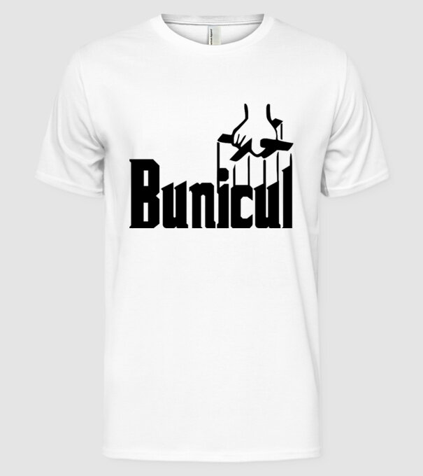 Bunicul model alb pe tricou