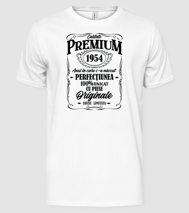 calitate premium -1954 - anul în care s-a născut - perfecțiunea - 100% unicat, cu piese originale, ediție limitată model alb pe tricou
