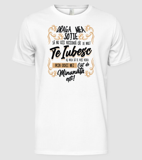 Cât de minunată ești model alb pe tricou