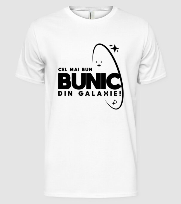 Cel mai bun bunic din Galaxie! model alb pe tricou
