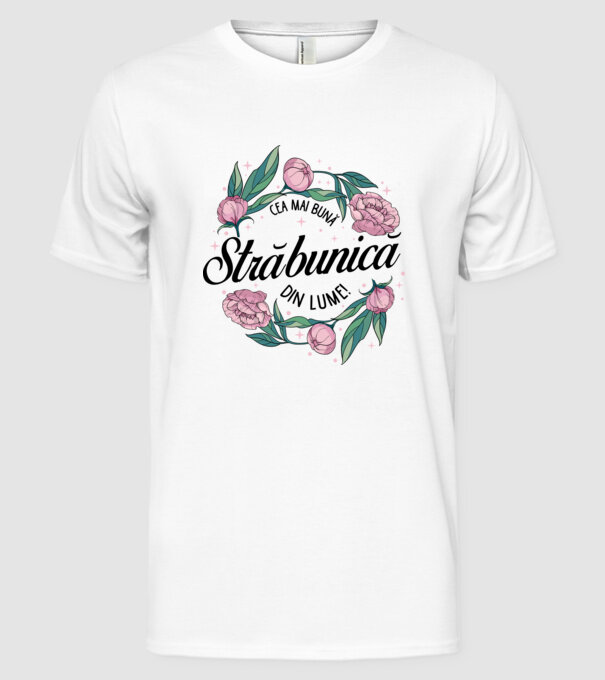 Cea mai bună străbunică din lume! model alb pe tricou