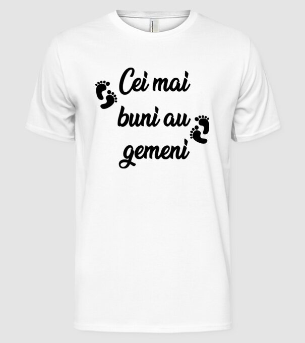 Cei mai buni au gemeni model alb pe tricou