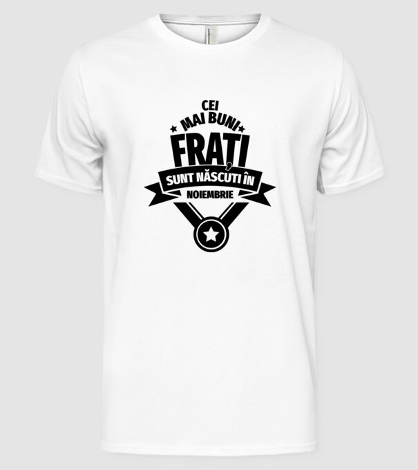 Cei mai buni frați sunt născuți în noiembrie. / Cele mai bune surori sunt născute în noiembrie. model alb pe tricou