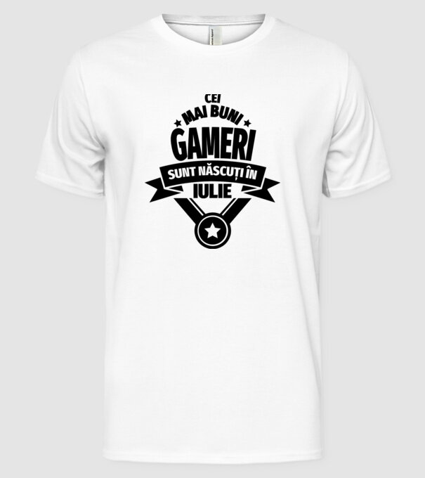Cei mai buni gameri sunt născuți în iulie model alb pe tricou