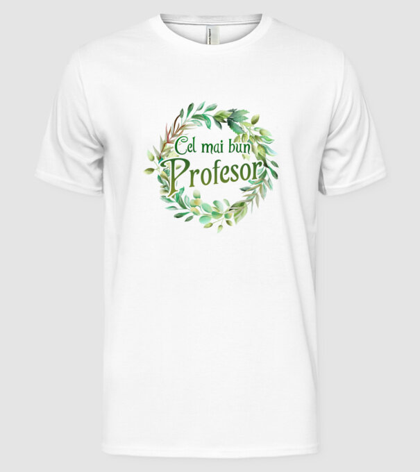 Cel mai bun profesor model alb pe tricou