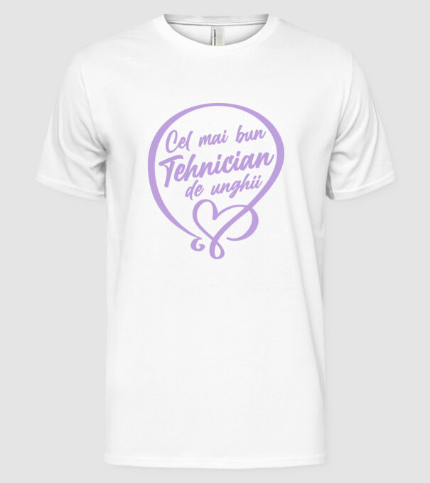 Cel mai bun tehnician de unghii model alb pe tricou