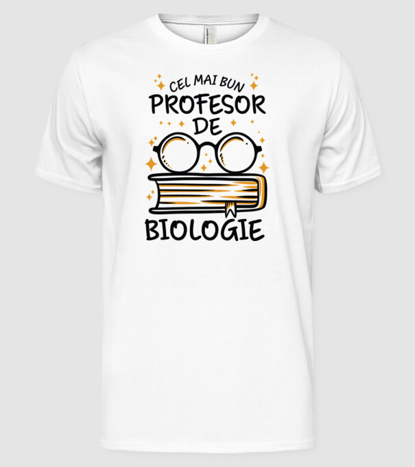 Cel mai profesor biologie model alb pe tricou
