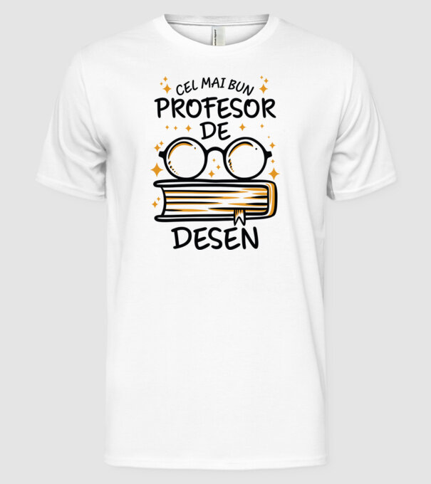 Cel mai profesor de desen model alb pe tricou