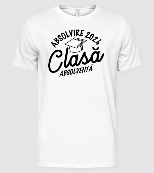 Clasă absolventă model alb pe tricou