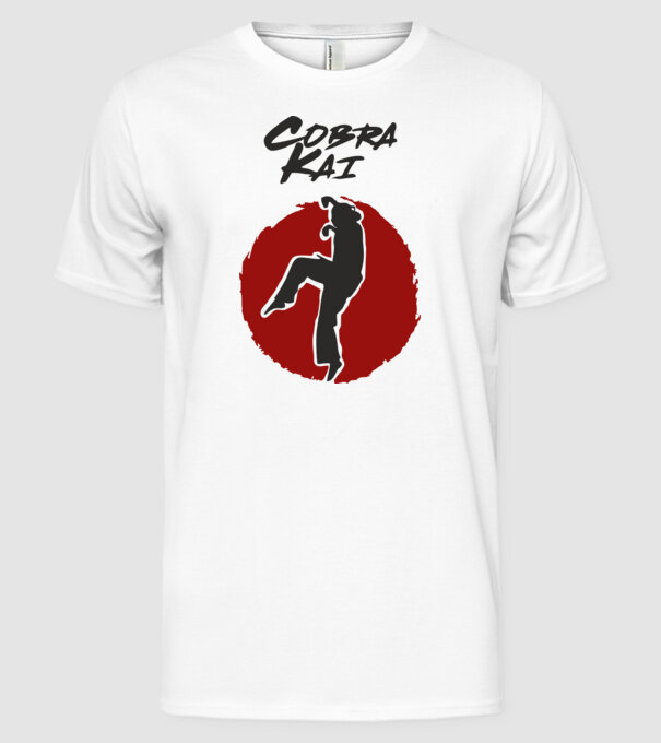 cobra kai larusso model alb pe tricou