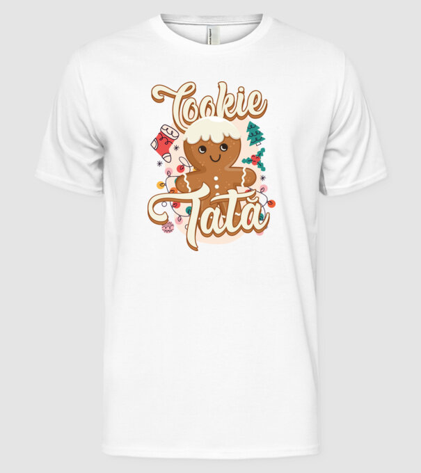 Cookie tată model alb pe tricou