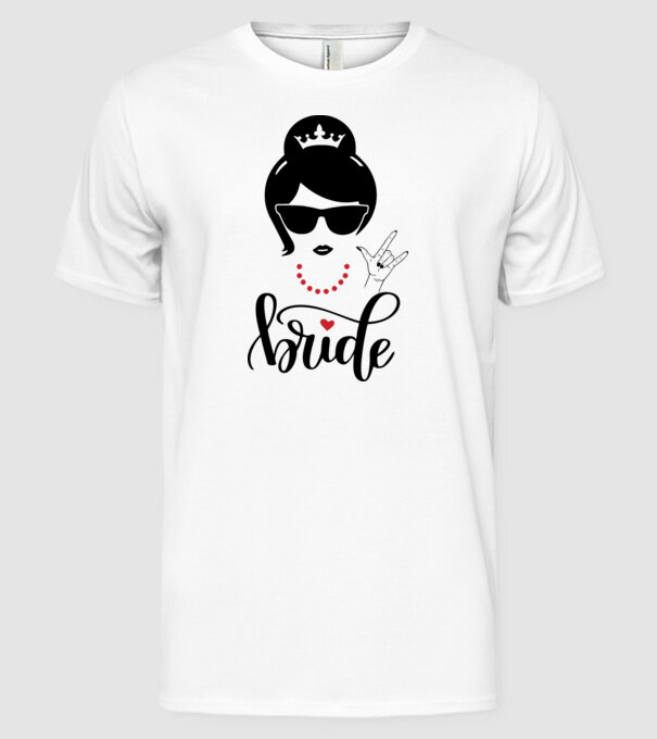 Cool Bride model alb pe tricou