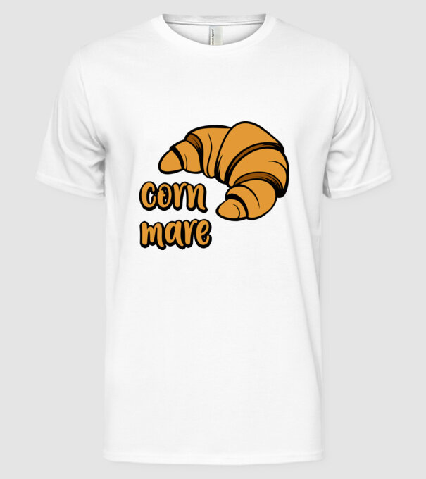 corn mare model alb pe tricou