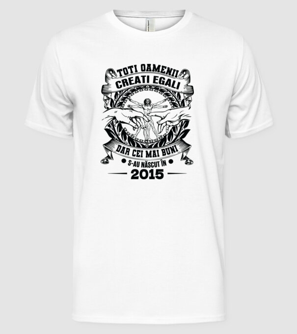 Da Vinci 10 2015 model alb pe tricou