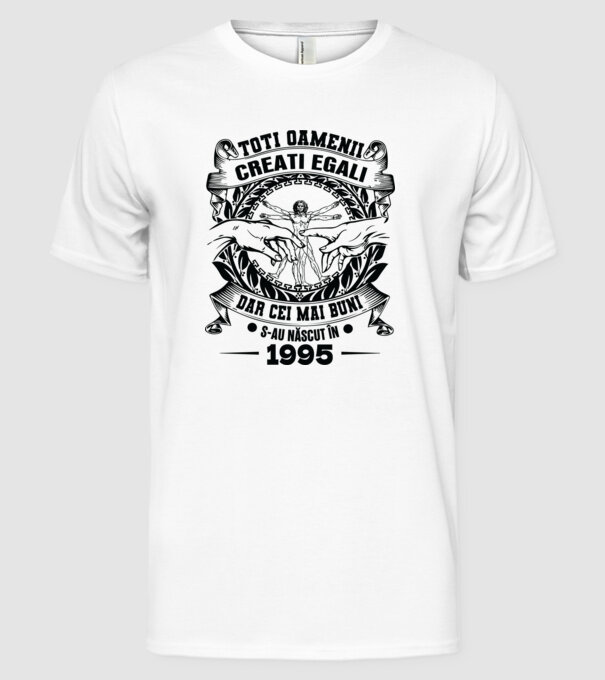 Da Vinci 30 1995 model alb pe tricou