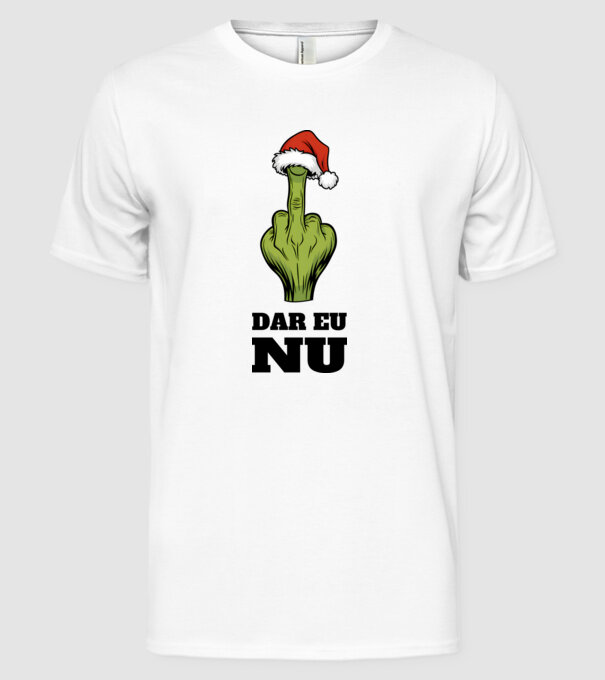 Dar eu NU alb model alb pe tricou