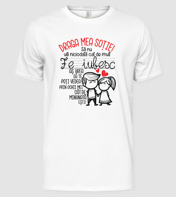 dragul meu soț javitott2411 model alb pe tricou