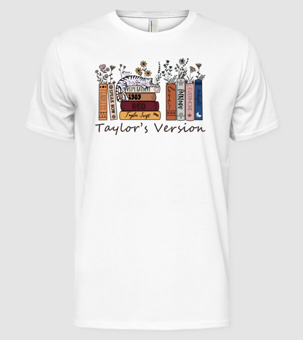 Eras tour books color cat model alb pe tricou
