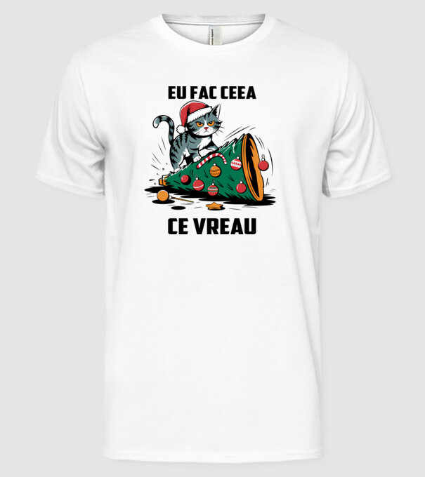Eu fac ceea ce vreau Alb model alb pe tricou