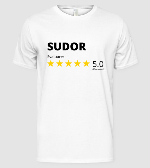 Evaluare - SUDOR model alb pe tricou