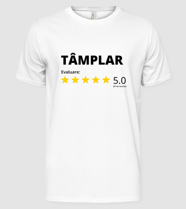 Evaluare - TÂMPLAR model alb pe tricou