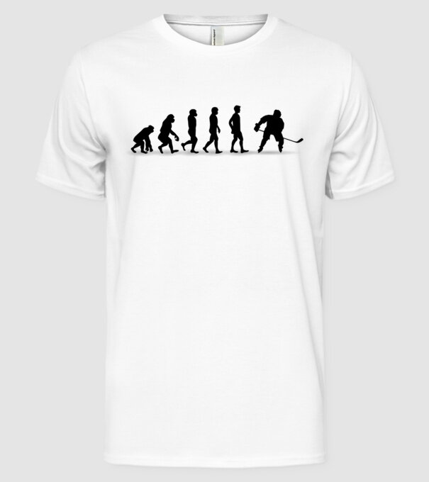 Evolution Hockey model alb pe tricou