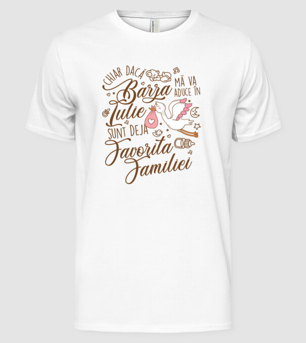 Favorita familiei IULIE model alb pe tricou