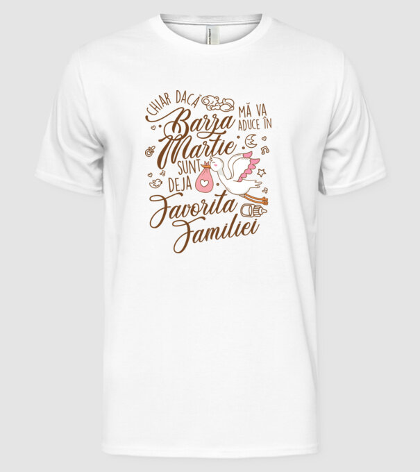 Favorita familiei MARTIE model alb pe tricou