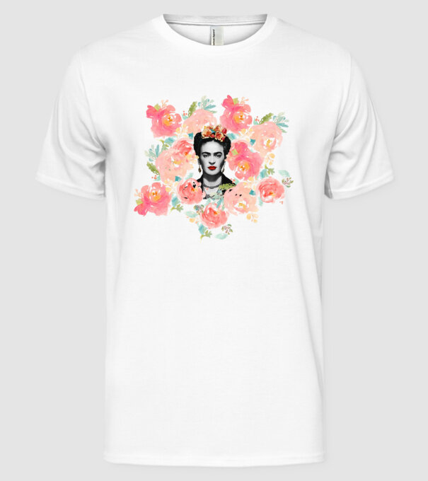 Frida Kahlo 2 model alb pe tricou