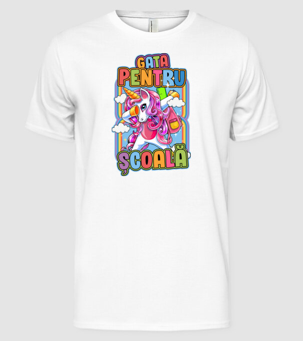 Gata pentru școală D1947707 model alb pe tricou