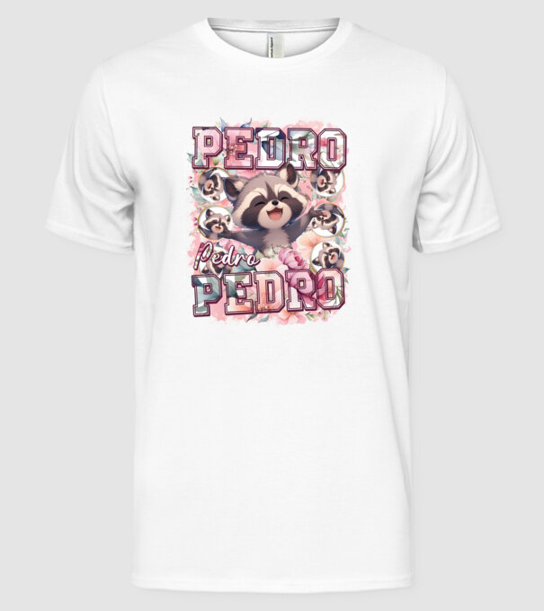 Girly Pedro model alb pe tricou