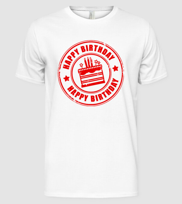 happy birthday model alb pe tricou