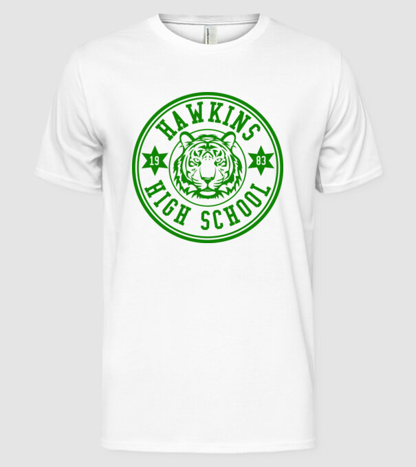 hawkins high school model alb pe tricou
