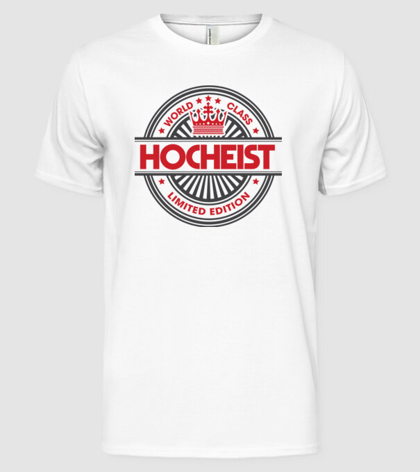 hocheist model alb pe tricou
