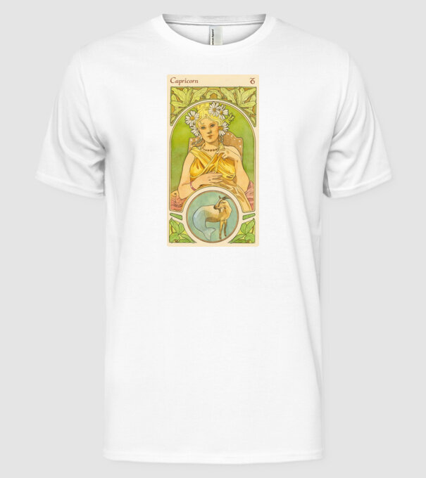 Horoscop Tarot CAPRICORNUL model alb pe tricou