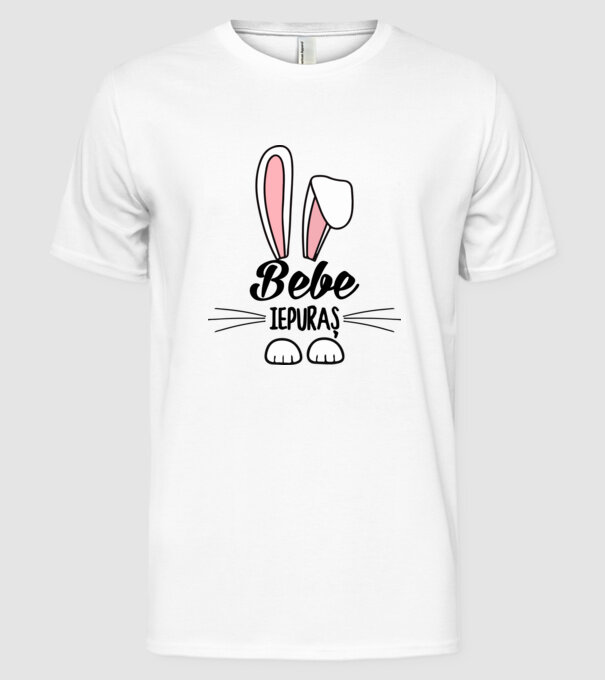 iepuraș bebe model alb pe tricou